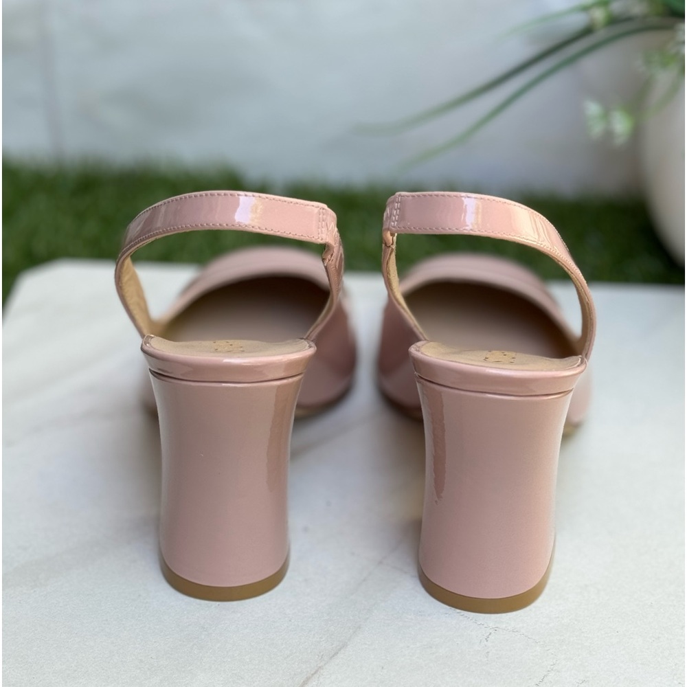 STUART WEITZMAN Cryblock pink 85 Slingback Pump  women Size 6 Ballet Patent - Picture 9 of 17